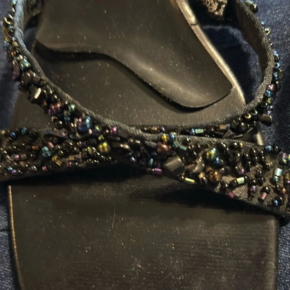 Tropical Tantrum Sandals Heels Beaded Size 9‎